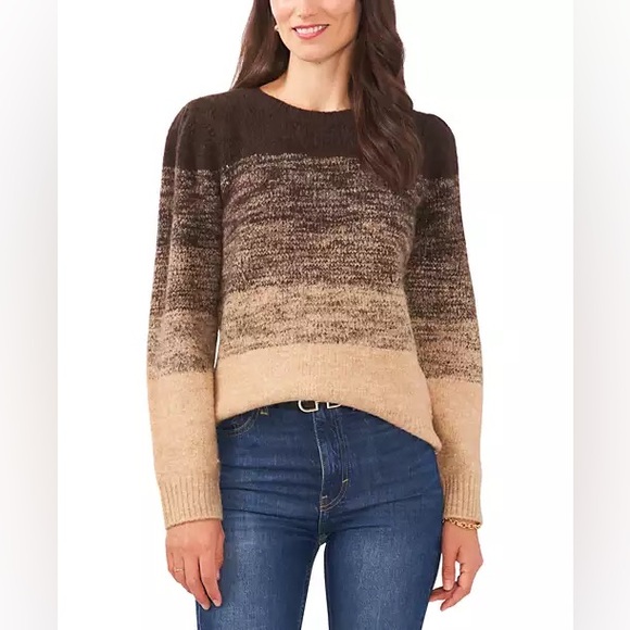 Vince Camuto Tops - Vince Camuto Women's Gradation Crew Sweater Size Large NWOT